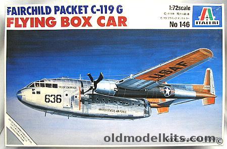 Italeri 1/72 Fairchild C-119G Flying Box Car Packet - (USAF - Belgian - French - Italian and Taiwan Markings), 146 plastic model kit